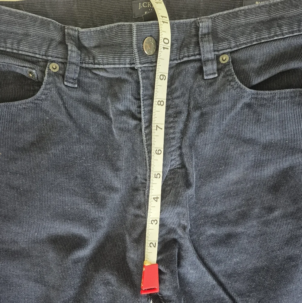 J. Crew Men's Pants Navy Blue Corduroy Flex Slim Size 34 X 30